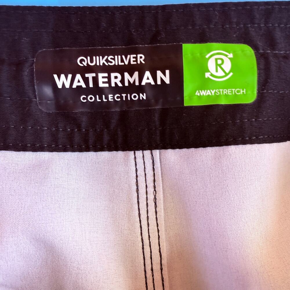 Quiksilver Men's Waterman Collection Blue Swim Board Shorts Size 34 - Picture 6 of 8